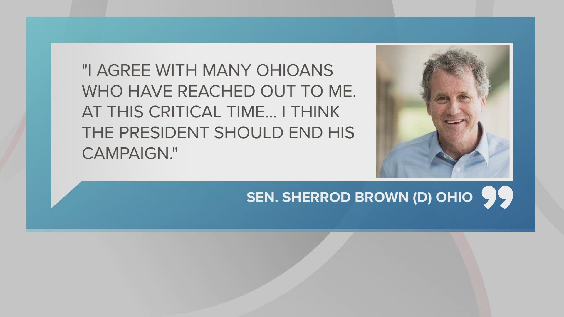 Brown joins several key members of Congress who have called for Biden to drop out of the race amid concerns about his age and poor debate performance.