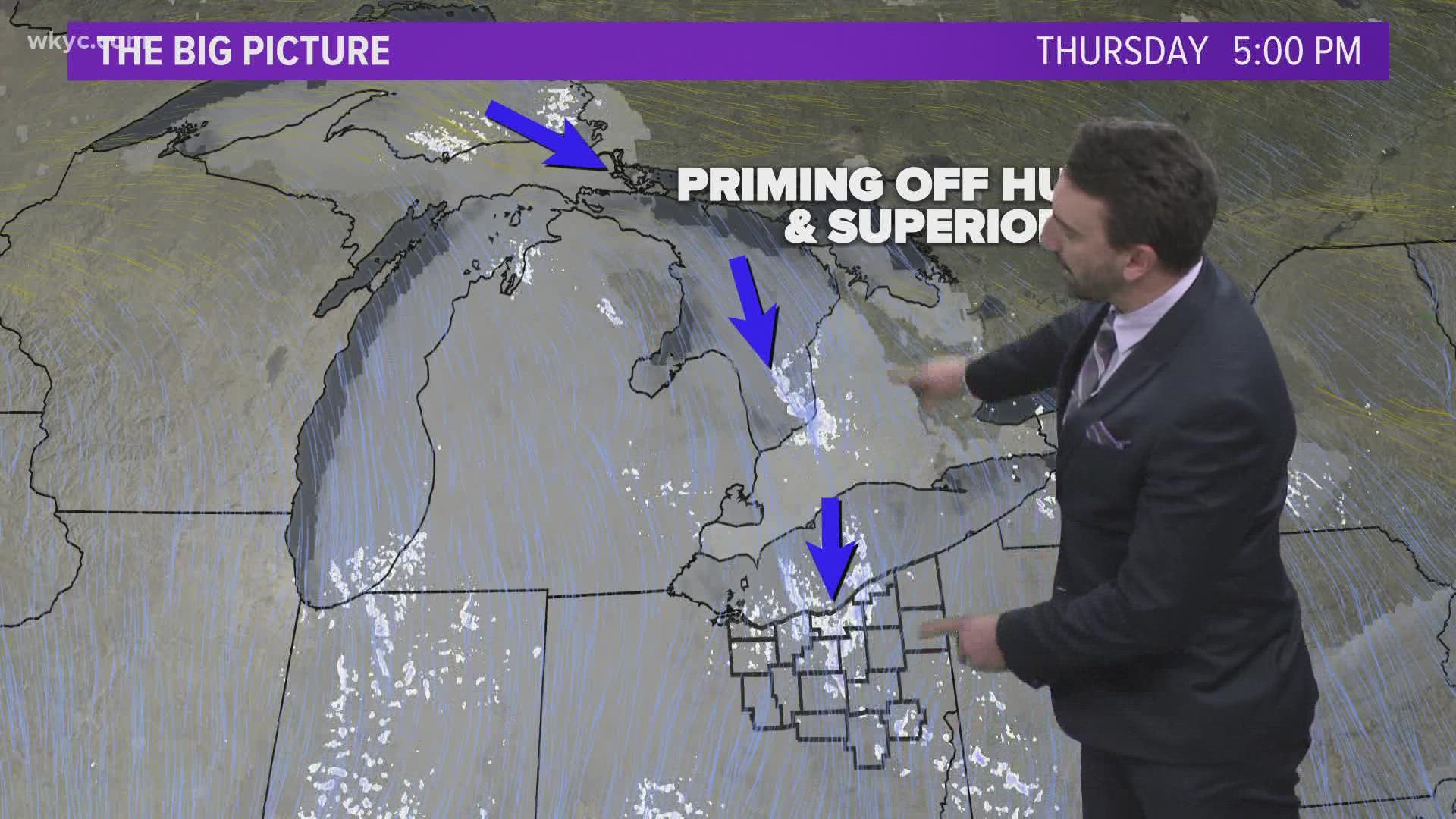 Lake effect is the name of the game. At least that's the case for some of us this evening.