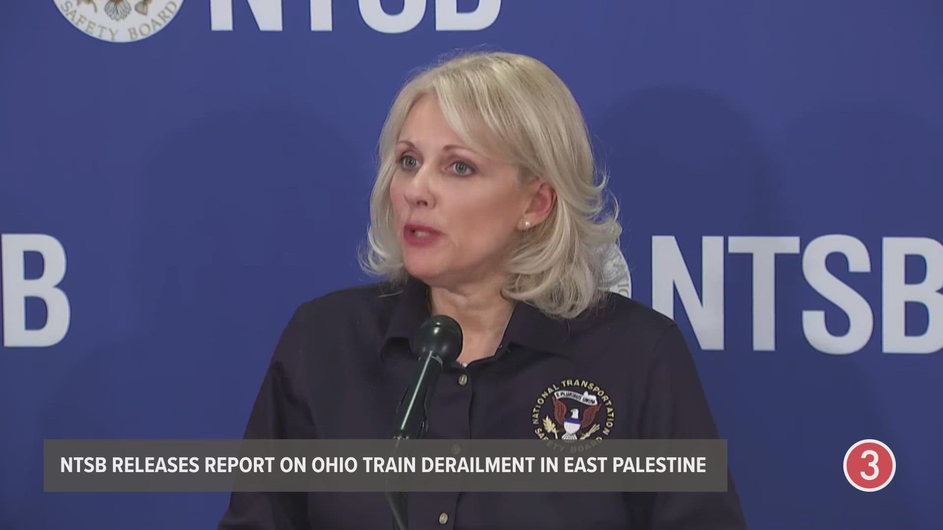 During a press briefing on Thursday, NTSB Chair Jennifer Homendy issued a plea for people to keep politics out of the train derailment in East Palestine.