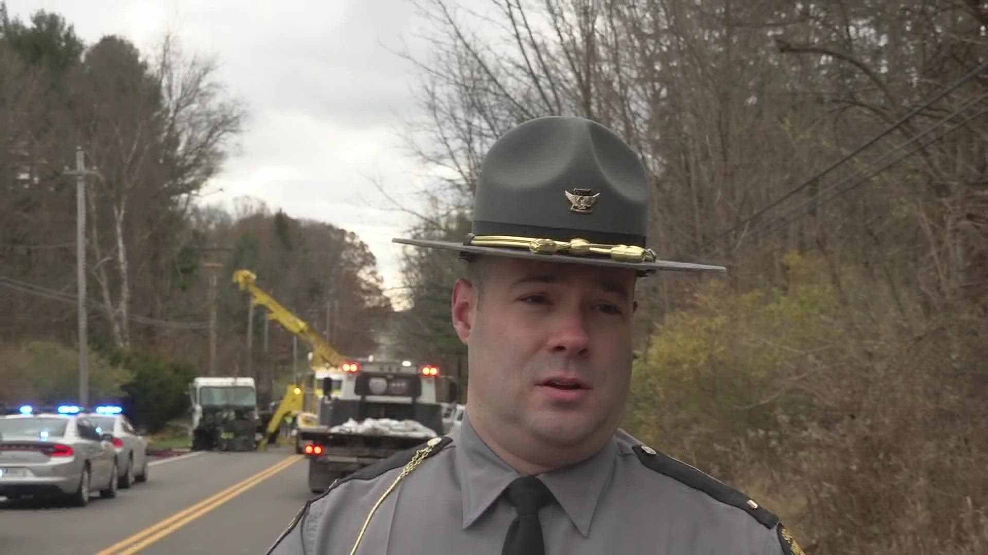 OSHP Lt. Larry Jones briefs on fatal crash in Geauga County