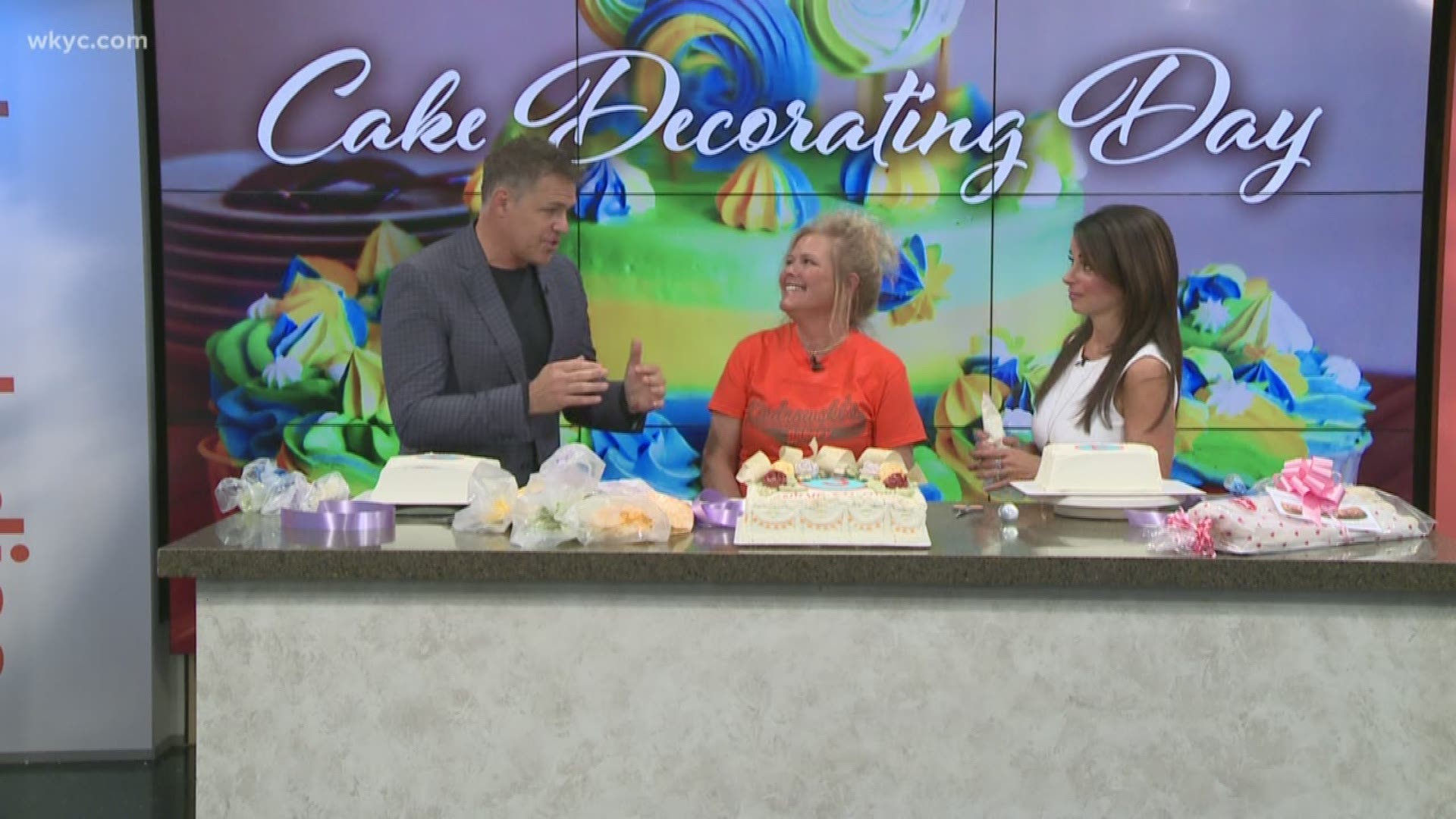 Karen Tromler from Kiedrowski’s Bakery in Amherst puts Jay Crawford and Hollie Strano to the test.
