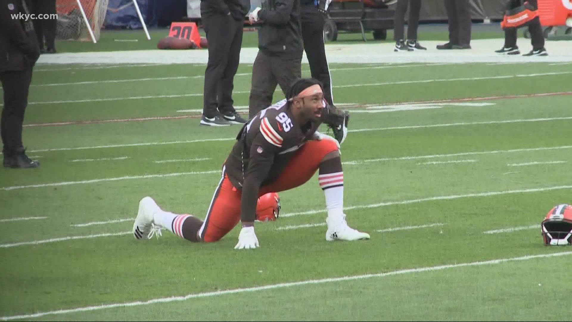 No victory Monday for the Browns but there is some good news to report. Myles Garrett escaped a major knee injury and expected to play against the Texans.