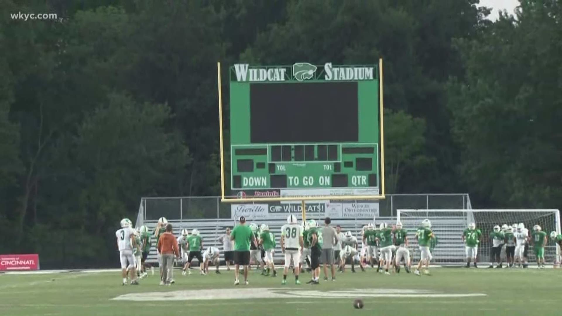 Sept. 5, 2018: It was an extra early start for some students at Mayfield High School as the football team hit the field for practice before school so they could beat the heat.