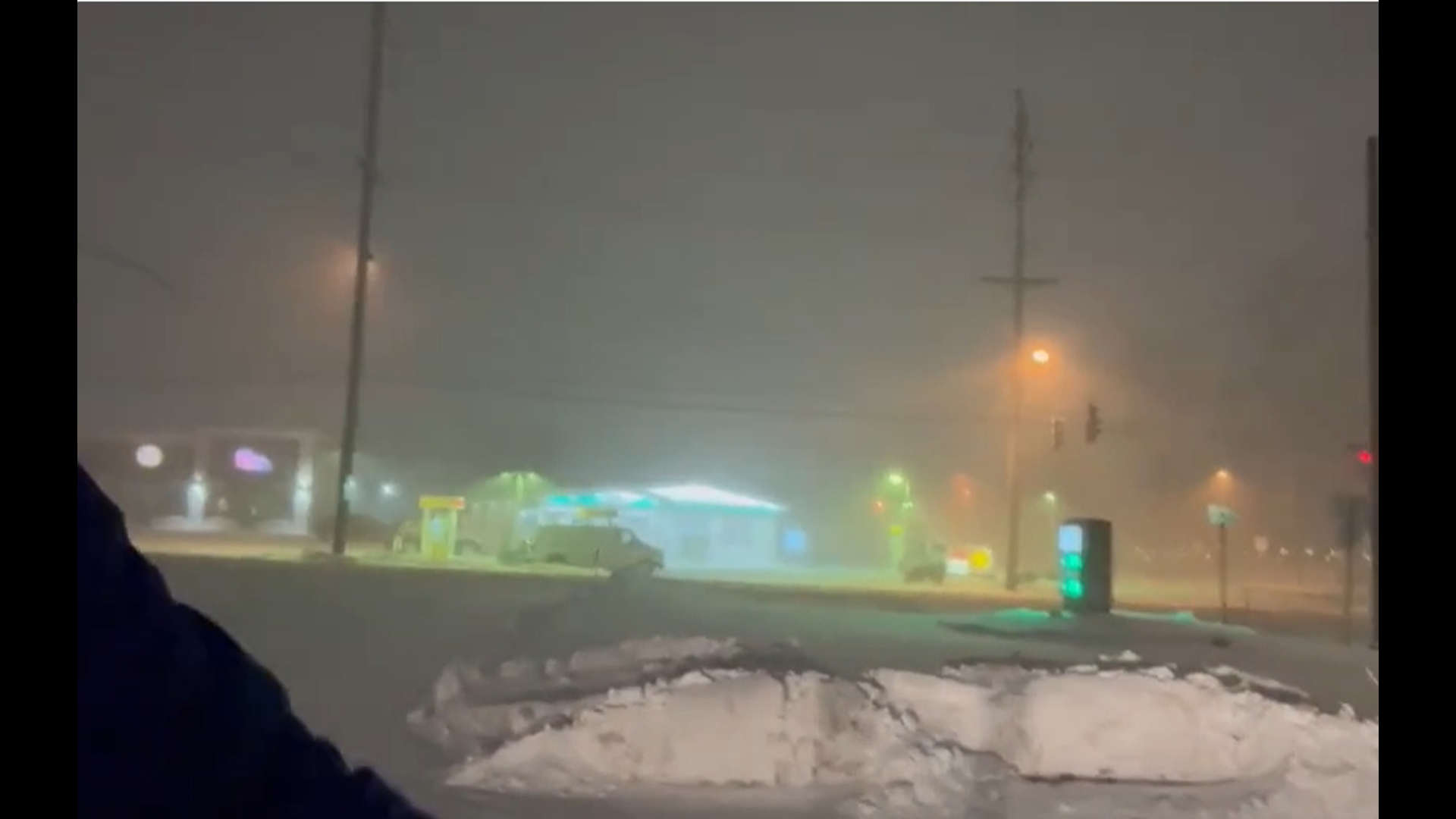 3News' David Greenberg is live in Chesterland where there are white out conditions amid snow.