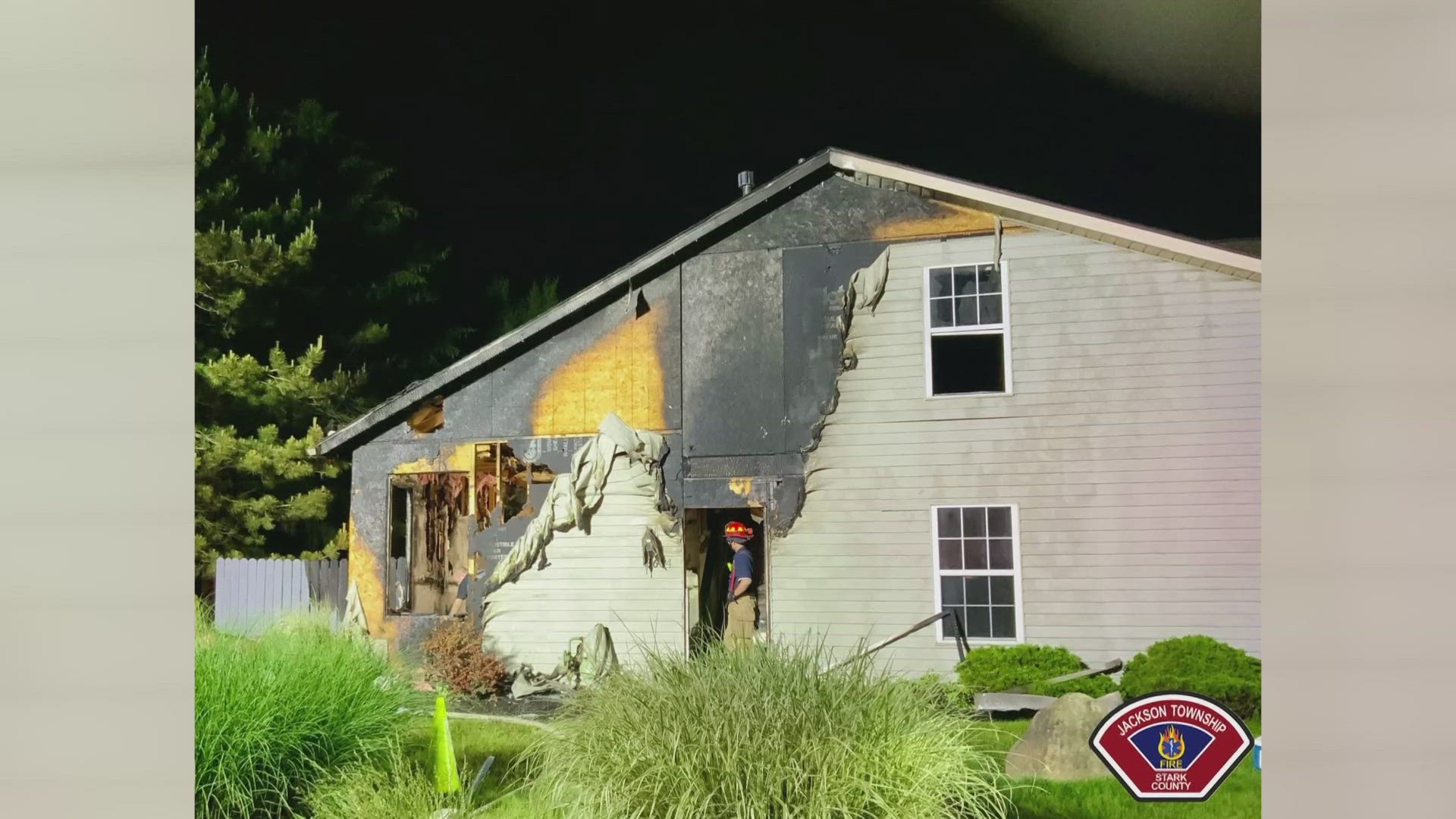 ​According to the Jackson Township Fire Department, the fire took place around 9:45 p.m. Saturday in a building on Harris Avenue Northwest.