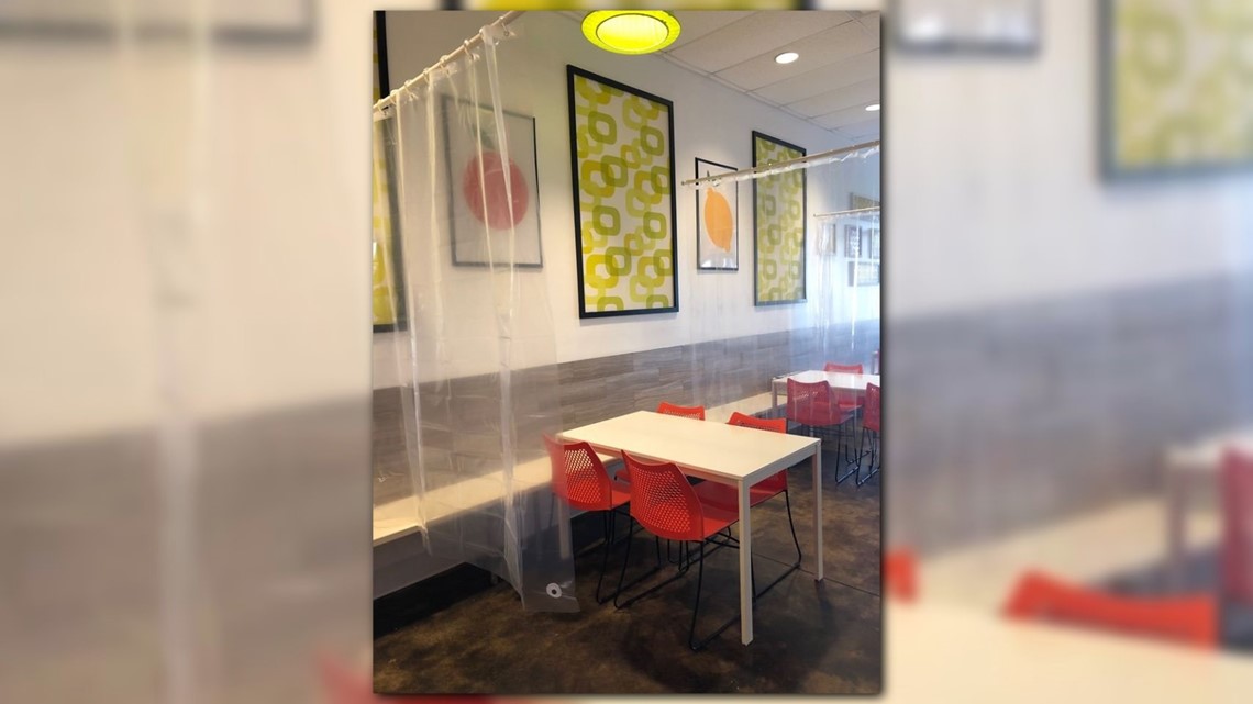 North Canton restaurant uses shower curtains to separate tables for