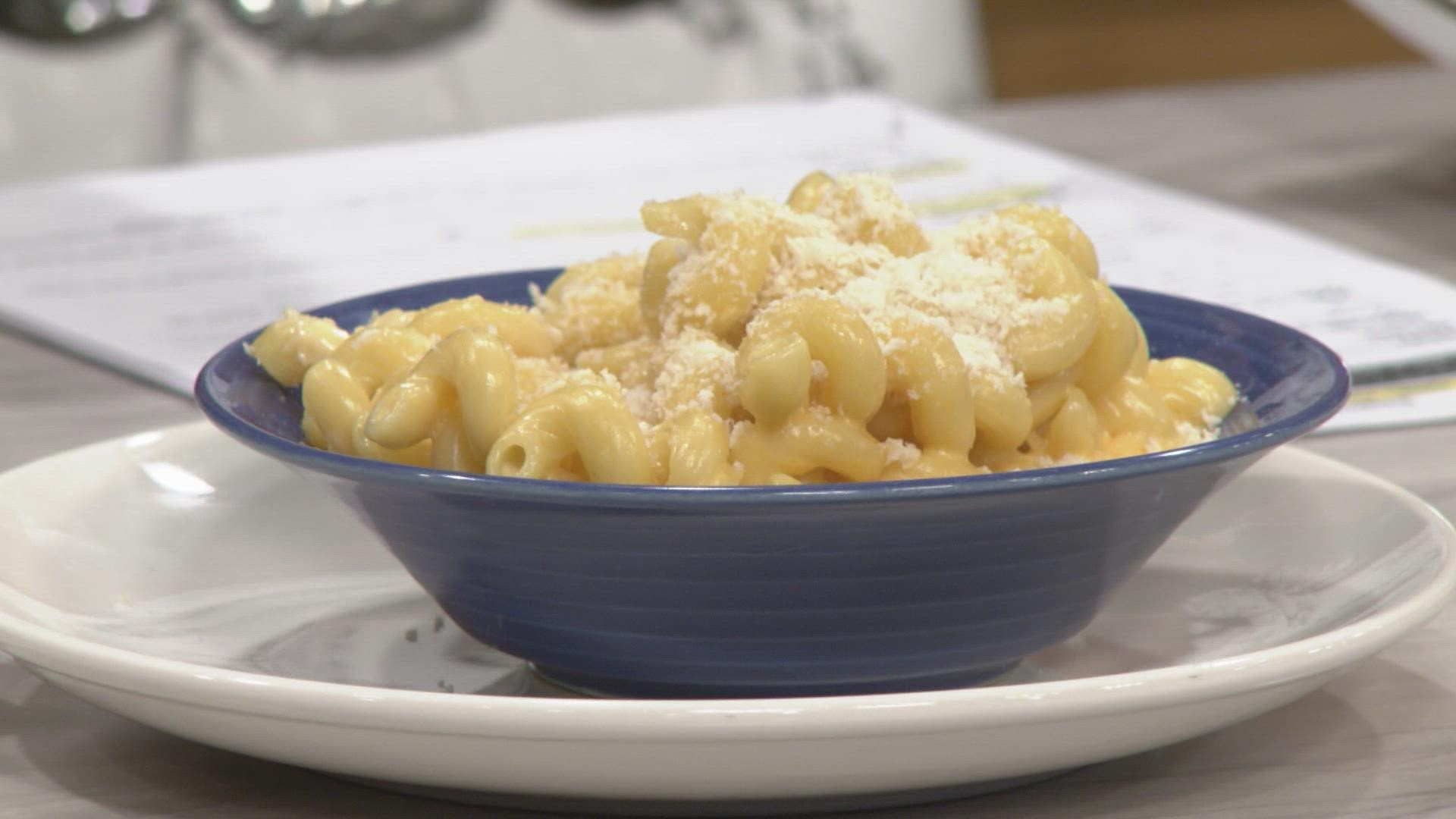 Brandon Lassiter from Proof BBQ visits us with some delicious mac and cheese.