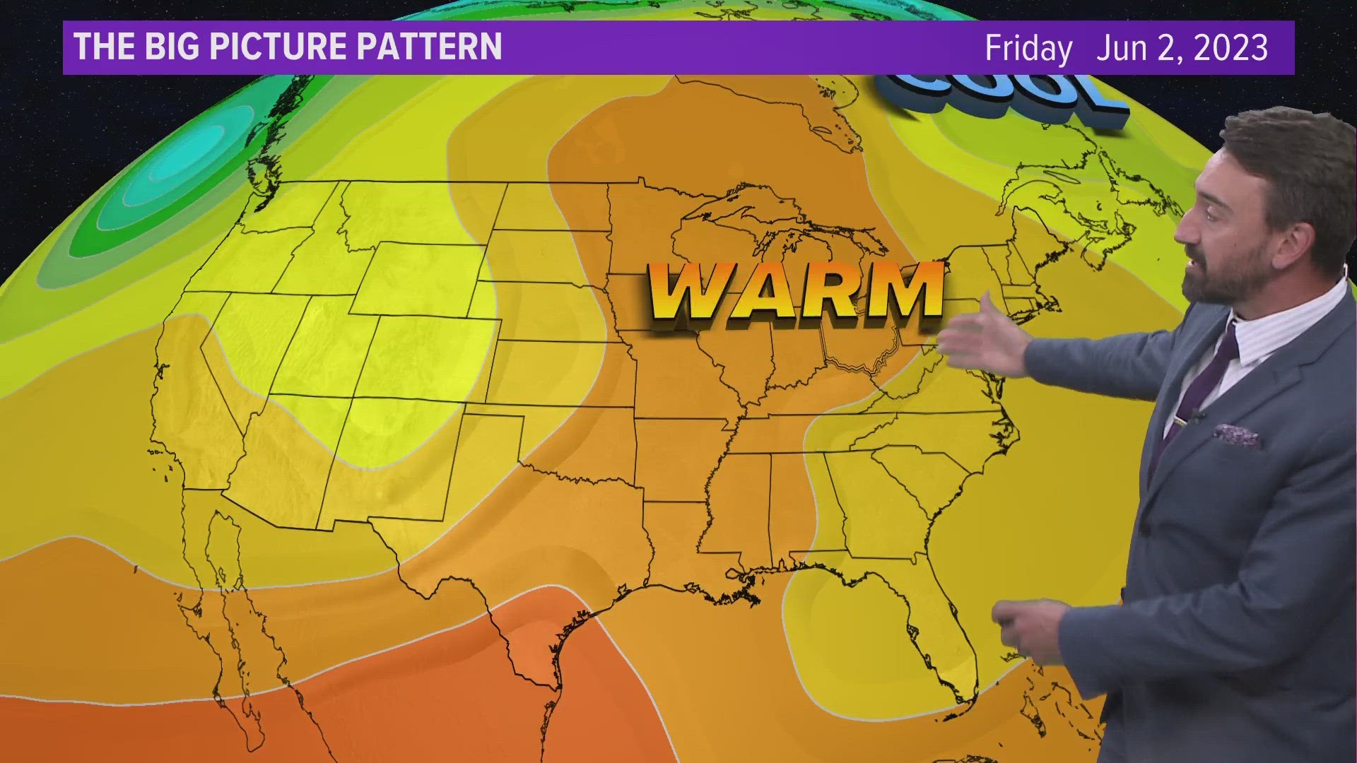 Temps will push 90 degrees the next two days