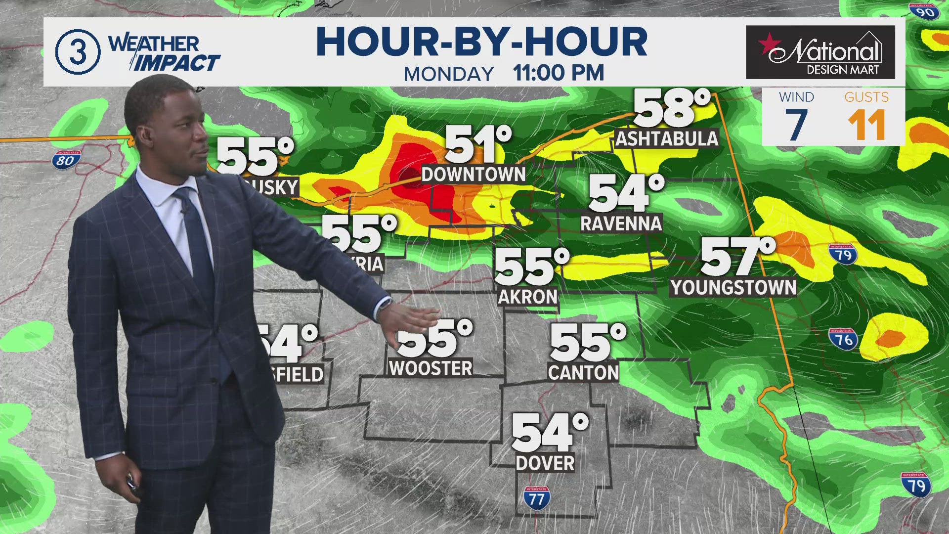 We have more rain/storm chances. Anthony Copeland has the hour-by-hour details in his morning weather forecast for Monday, May 5, 2025.