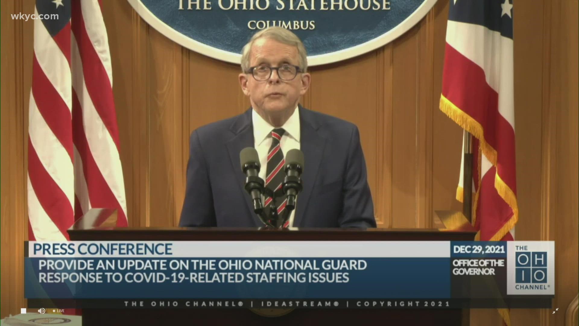 Ohio Governor Mike DeWine is encouraging school districts in the state to adopt mask mandates amid the recent COVID-19 surge.