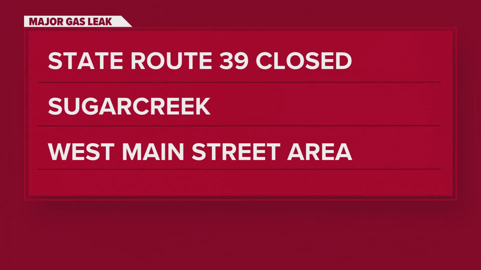 State Route 39 reopens after 'major gas leak' in Sugarcreek | wkyc.com