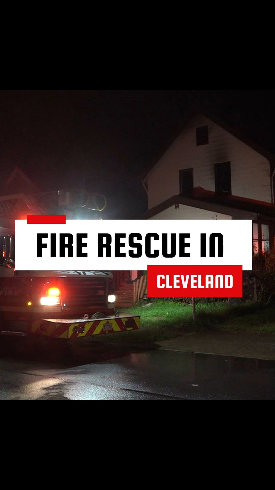 Fire crews rescue a man while responding to house fire in Cleveland ...