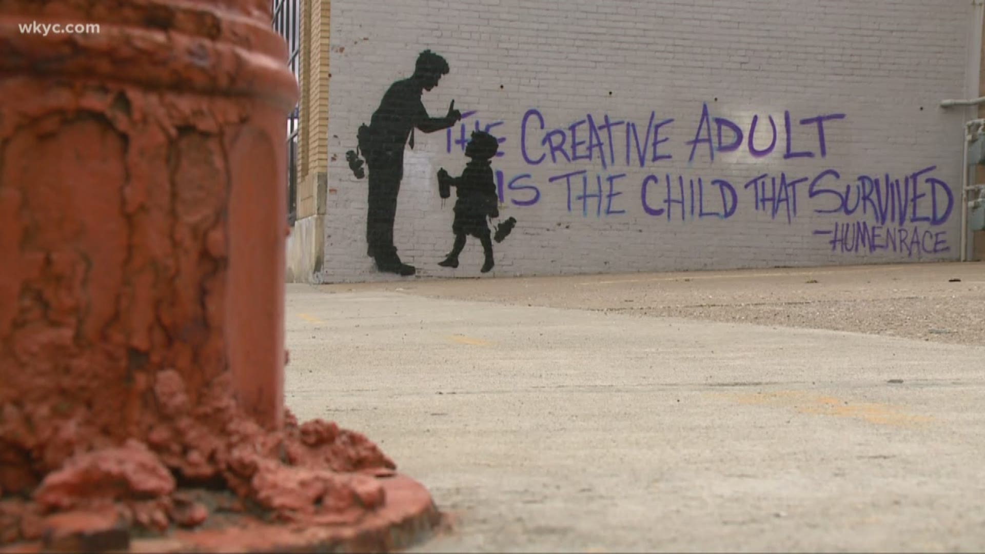 Work of local graffiti artist keeps popping up overnight. Andrew Horansky reports.