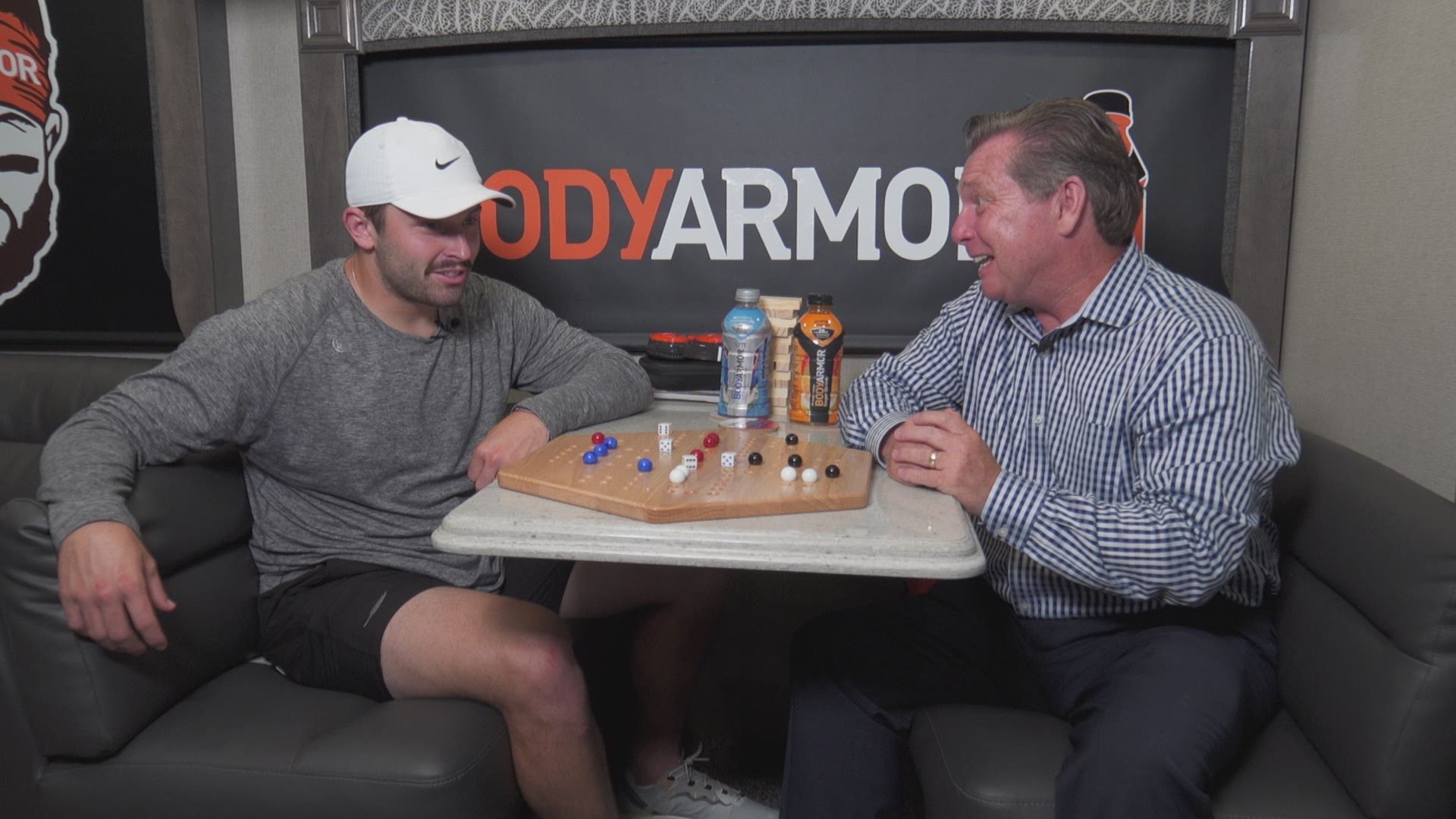 Cleveland Browns QB Baker Mayfield discussed the upcoming season, his recent marriage and showed off his new RV during an exclusive interview with WKYC's Jim Donovan at training camp.