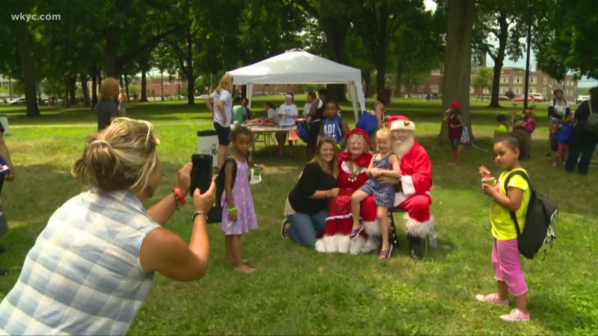 Akron Snow Angels host Christmas in July event