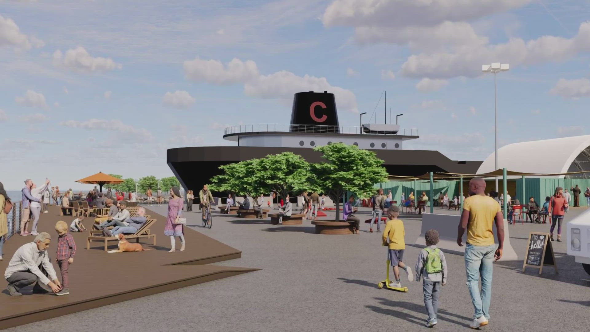 The pop-up park will offer free seasonal programming, recreational activities and food. 