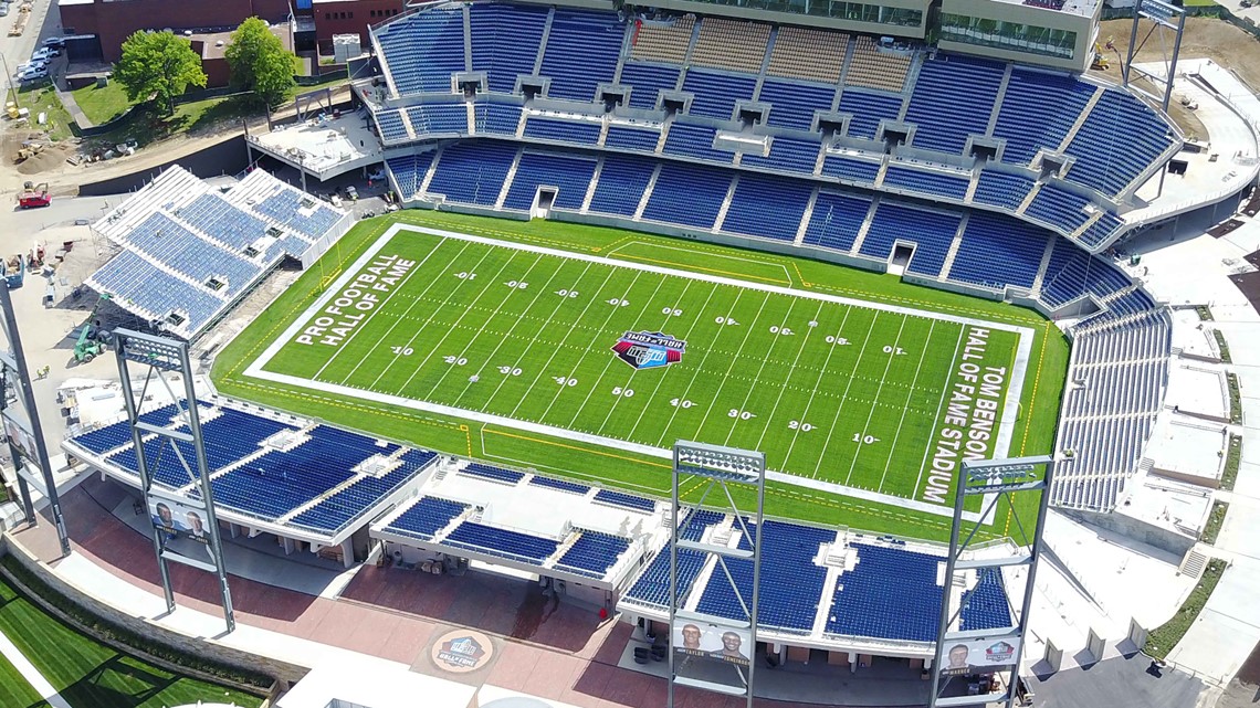 Tom Benson HOF Stadium ready to open Thursday