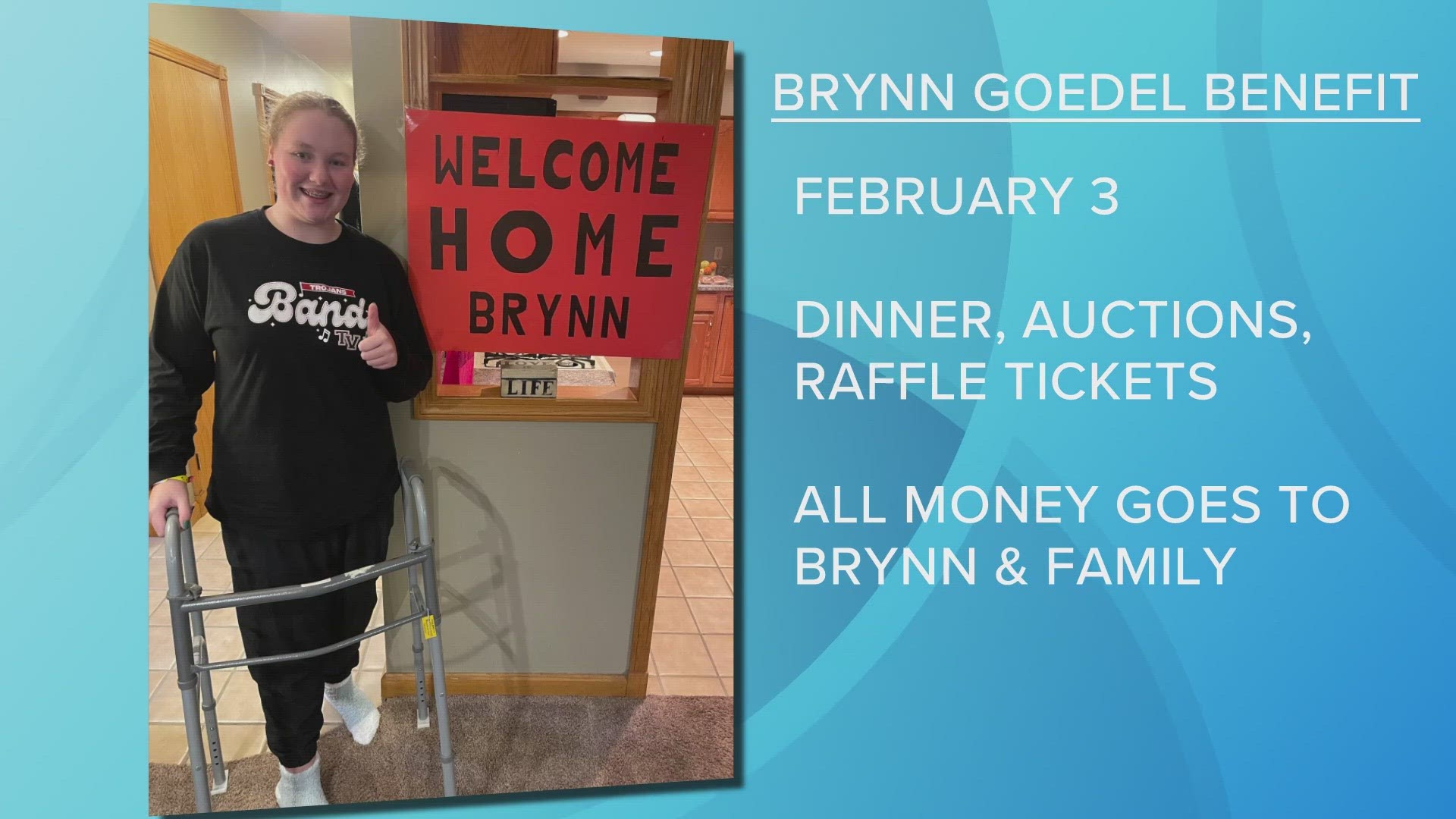 Brynn Goedel underwent multiple surgeries as a result of her injuries from the Nov. 14 crash in Licking County that killed six people.