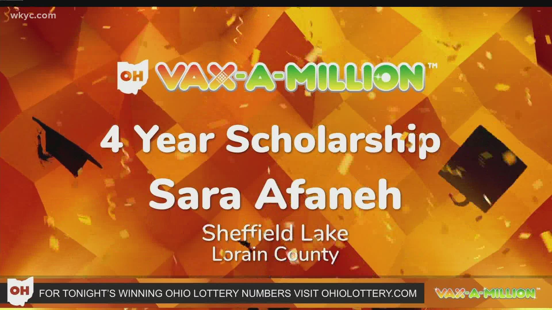 Mark Cline of Richwood captured the $1 million prize. Sara Afaneh of Sheffield Lake was the winner of free, full-ride college scholarship.