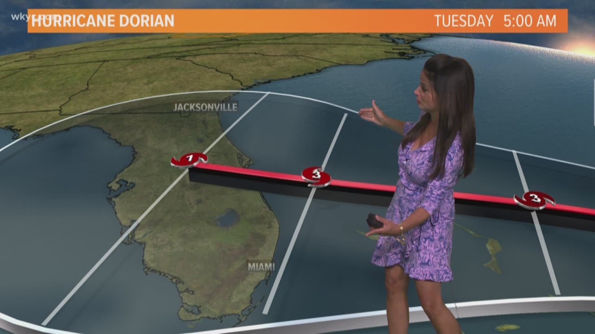 Aug. 29, 2019: We're keeping a close eye on the Florida coast as Hurricane Dorian moves closer. WKYC's Hollie Strano has a look at the current path Dorian is taking and the impact it could have on Florida.