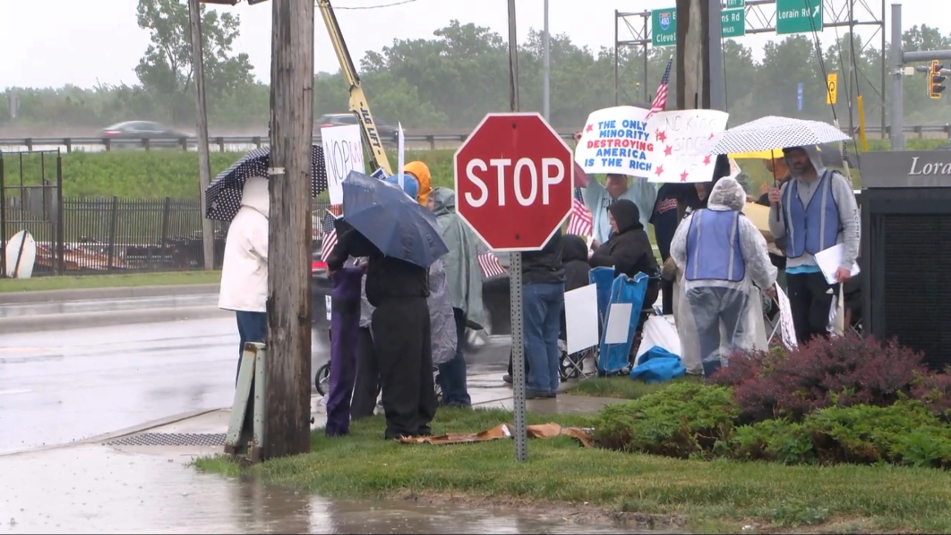 North Ridgeville was one of several Northeast Ohio cities where protesters participated in "No Kings" demonstrations on Saturday.