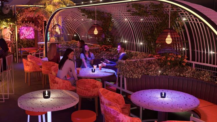 Lost on the River rooftop lounge opening at Flats East Bank in summer ...