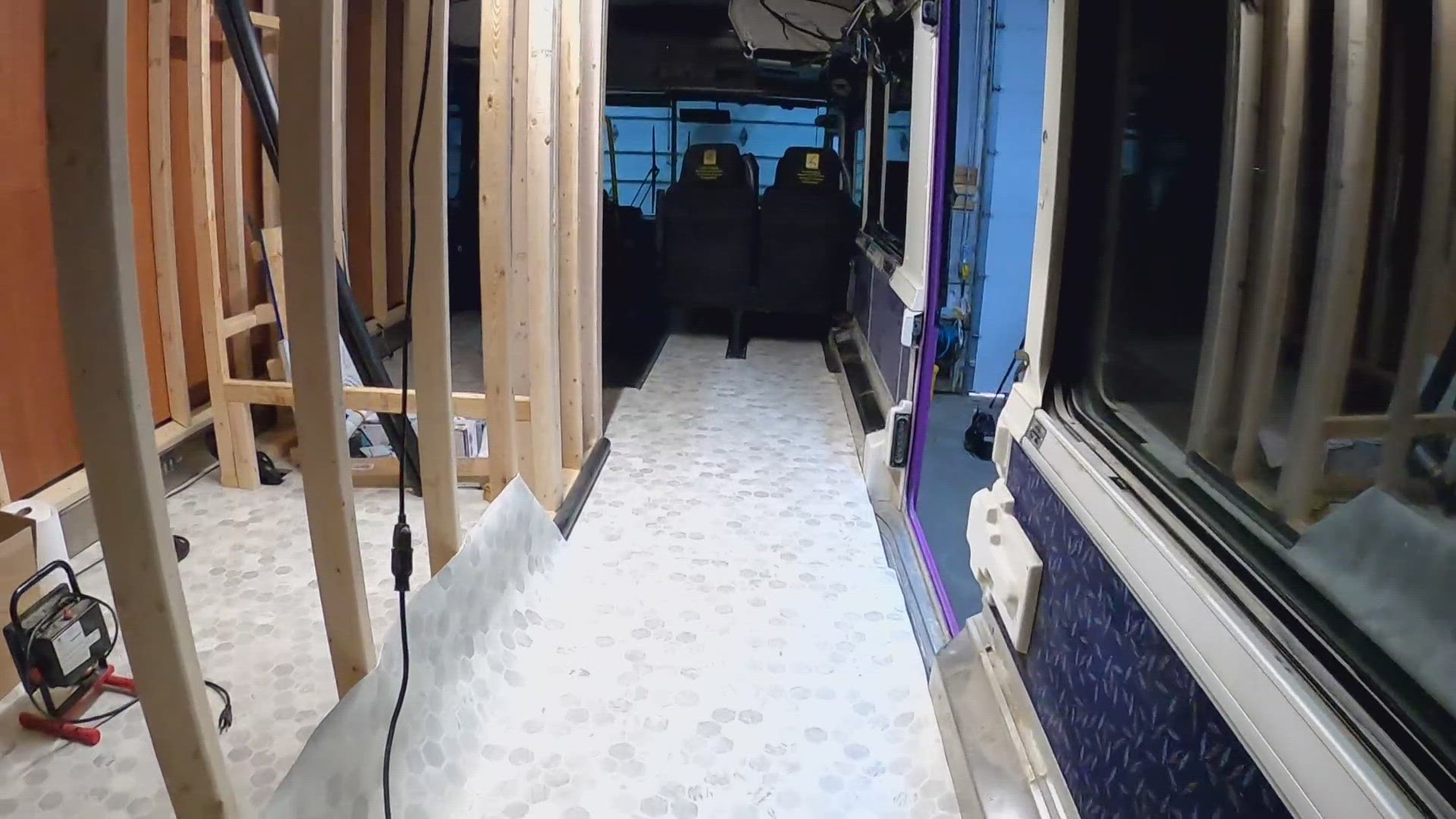 It is a caravan of love!  How one Akron non-profit turned a bus into a full bathroom with a shower for an important resource on wheels for Northeast Ohio.