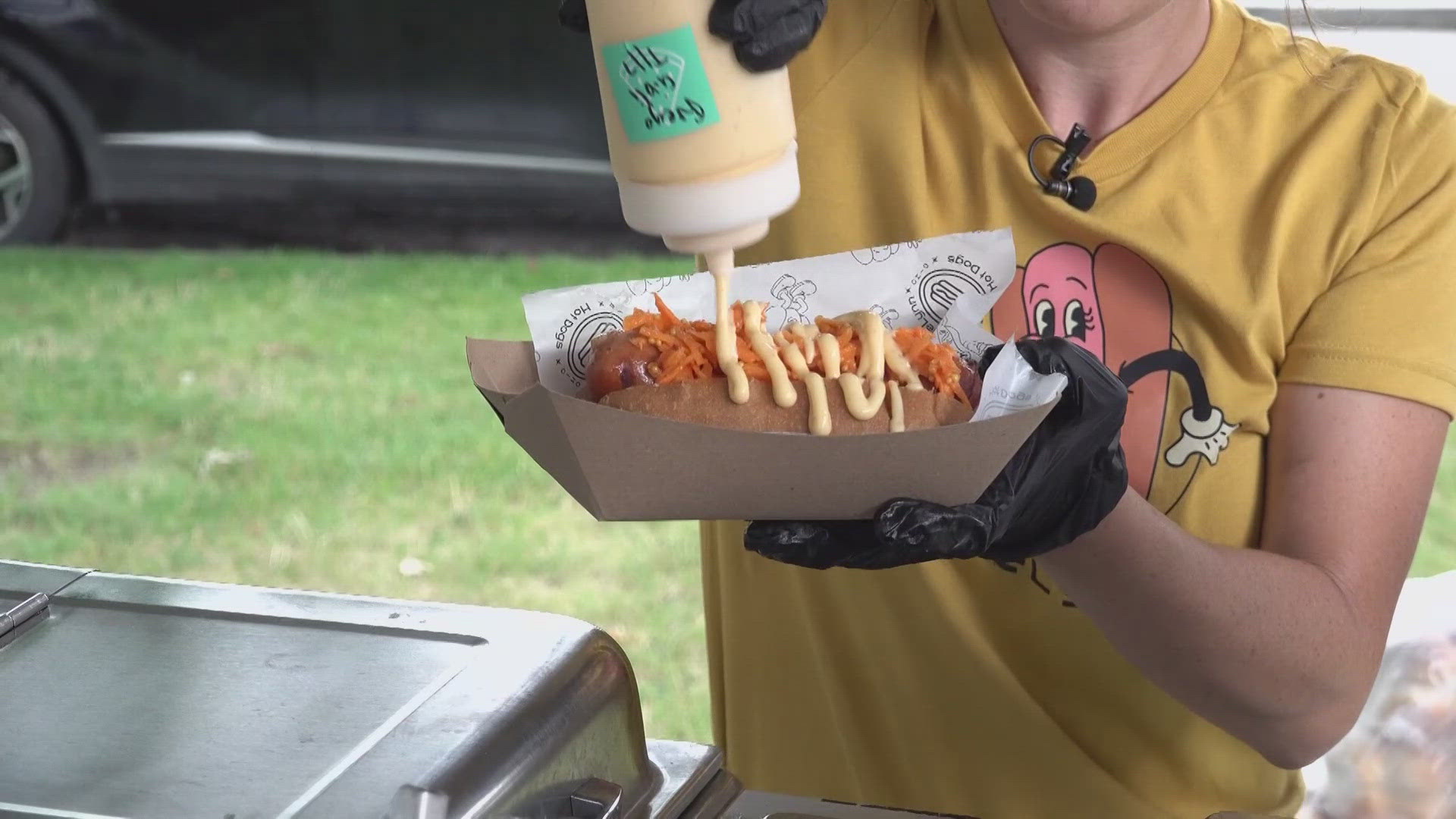 'When I got the hot dog cart, I knew that I didn't want to just have regular old hot dogs,' Rachel Ventura said. 'Everything on the whole menu is made in Cleveland.'