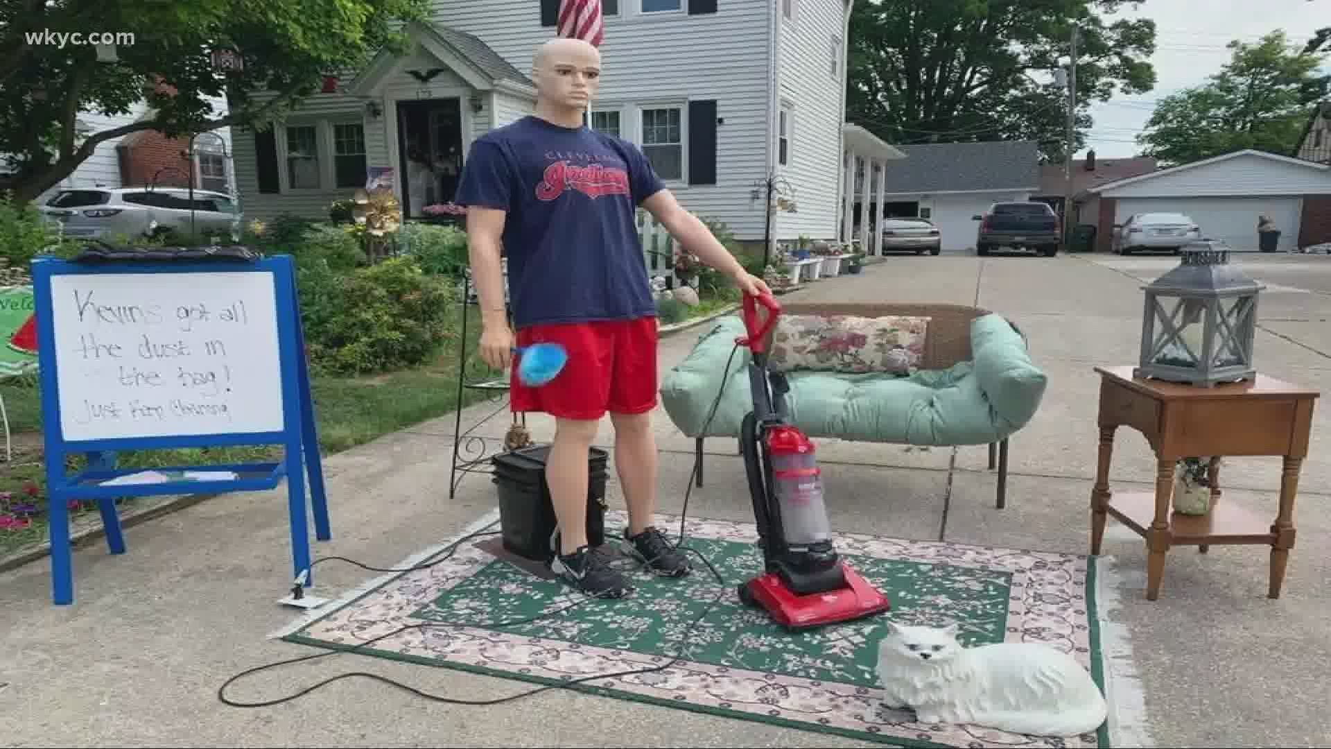 Meet Kevin. He's a mannequin that has been bringing joy to a Willowick neighborhood for months with a new routine each day.