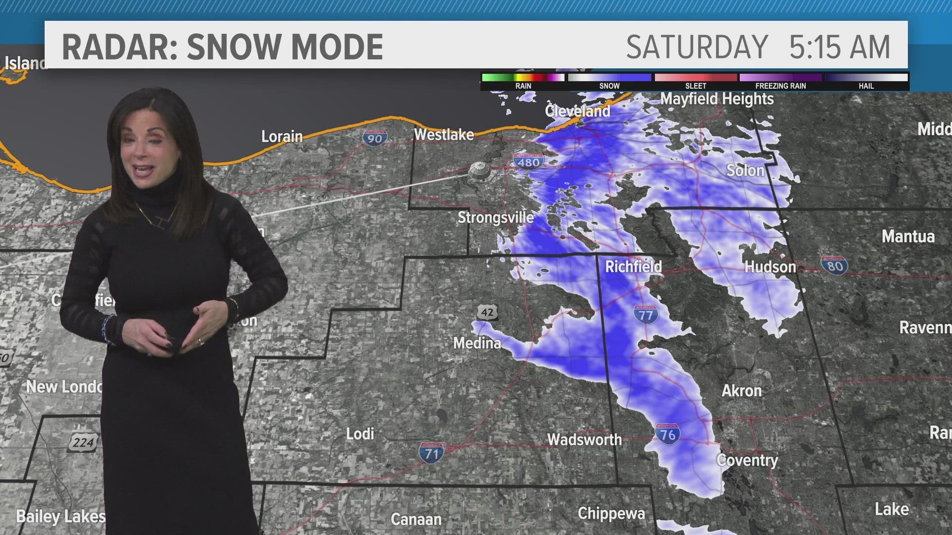 Cleveland weather forecast Lake effect snow continues