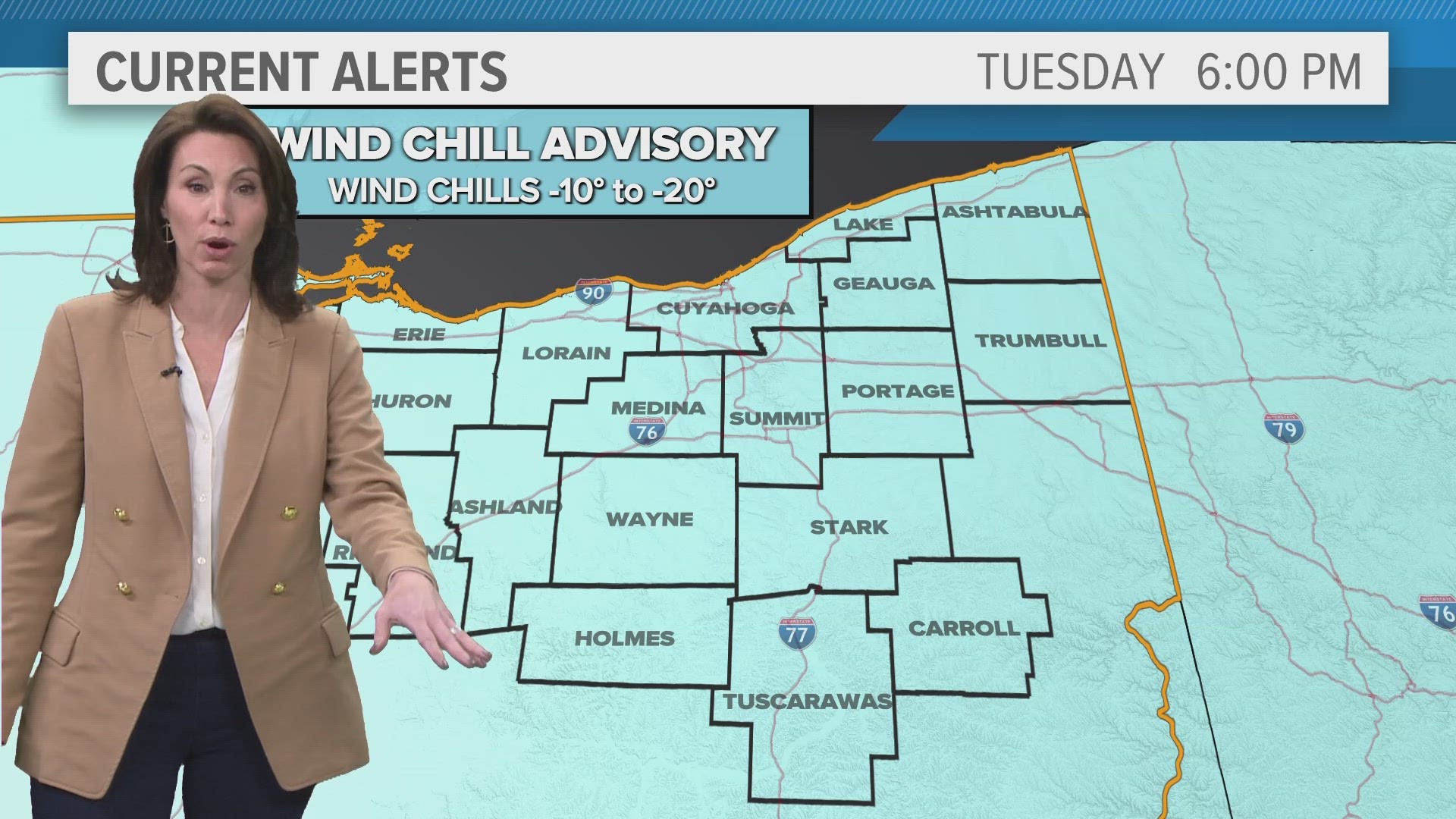 The cold weather has triggered weather alerts and school closures across the region.