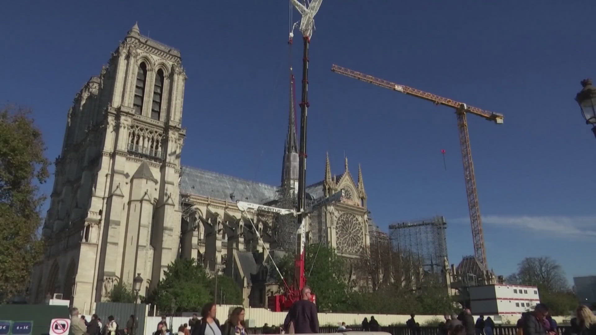 After the 2019 fire, the Notre Dame cathedral reopens Sunday. NBC's Jay Gray reports from Paris.
