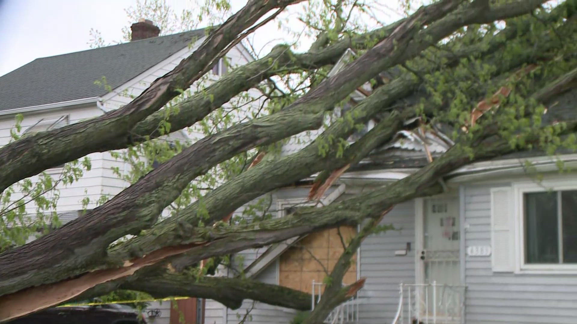 The bad weather has led to alerts and power outages throughout the day.