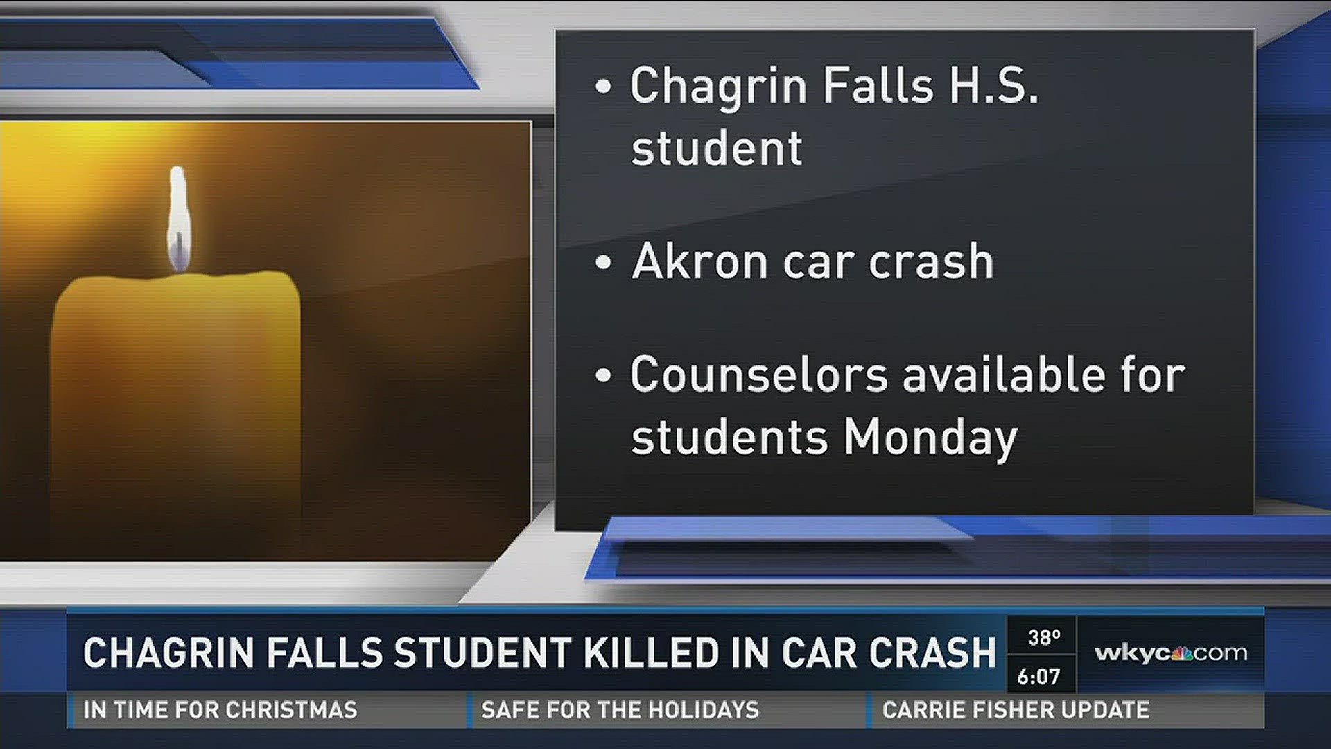 The Chagrin Falls High School community is mourning the loss of 17-year-old student Grant Wilson, killed in a car crash in Akron.