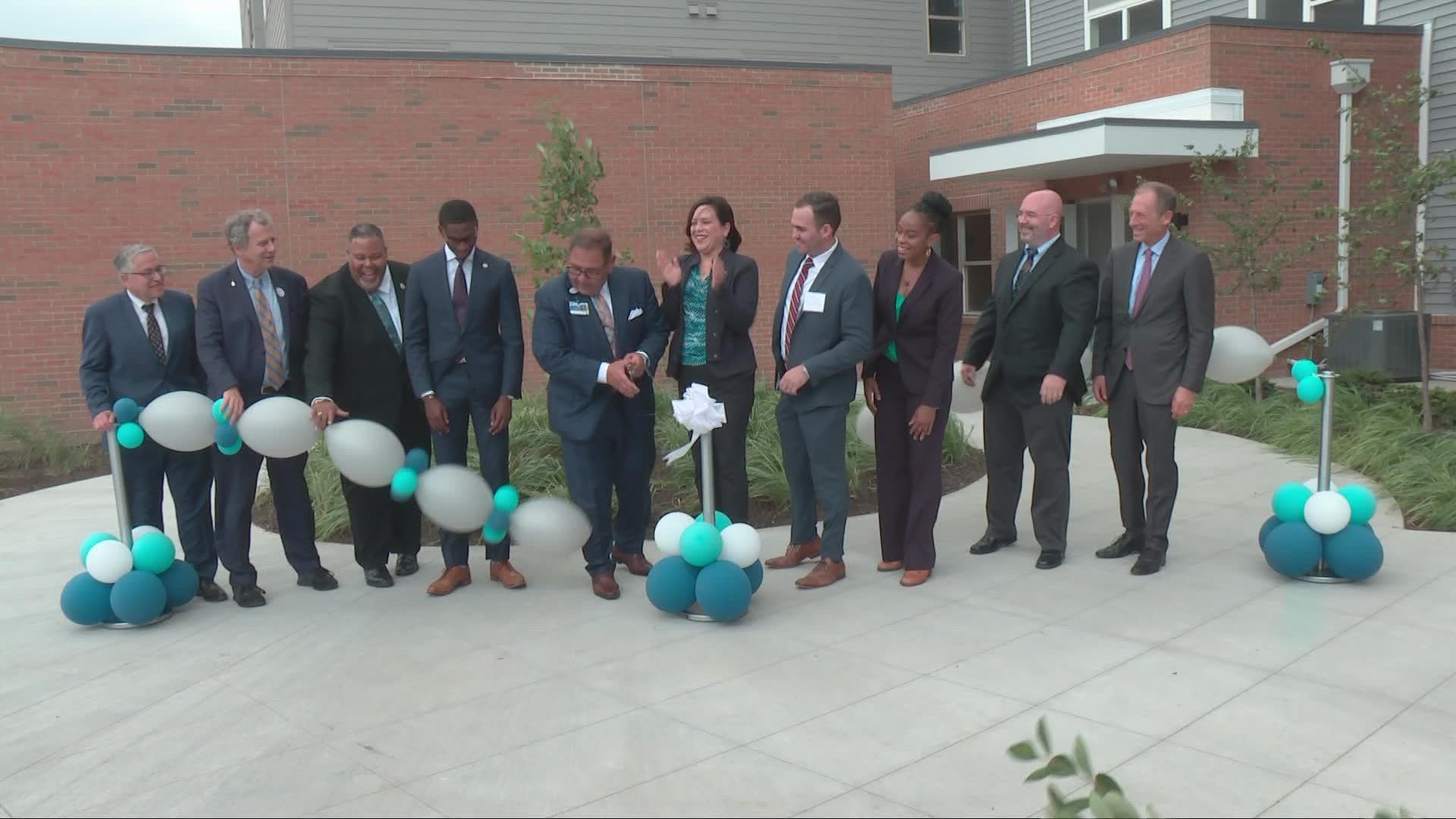 MetroHealth cut the ribbon today on a complex that will house 72 families in the Clark-Fulton neighborhood, home to Cleveland's densest population of Hispanic people