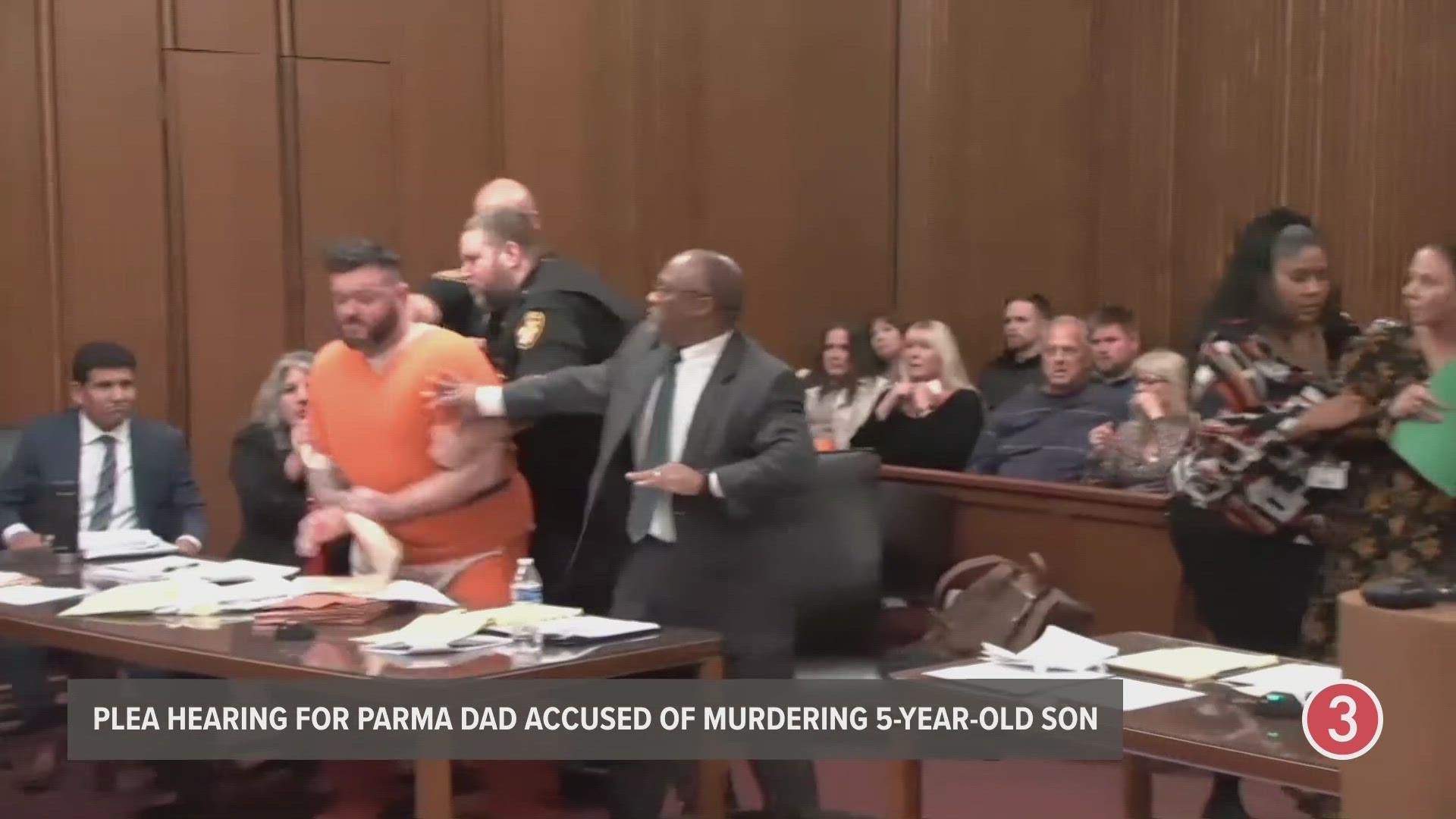 VIDEO Parma man who pleaded guilty to son's murder has outburst in