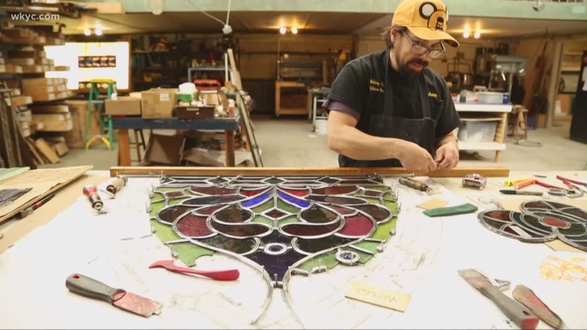 A Cleveland company stays busy in restoring old and making new stained glass windows