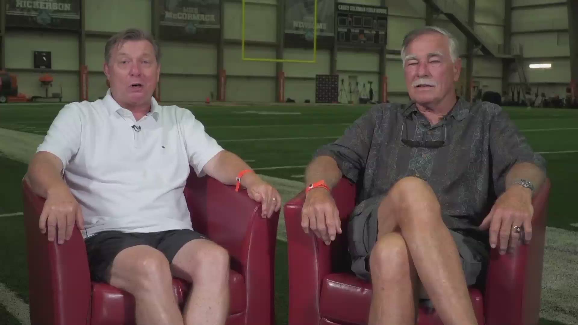 Cleveland Browns radio announcers Jim Donovan and Doug Dieken