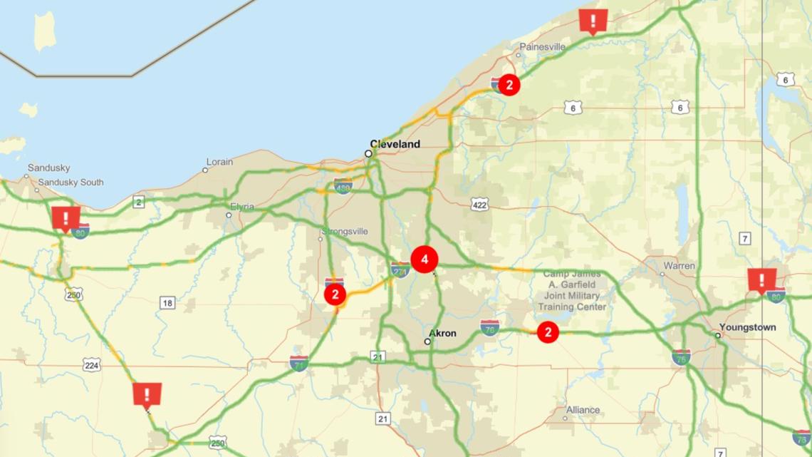 Snow and traffic troubles in Northeast Ohio