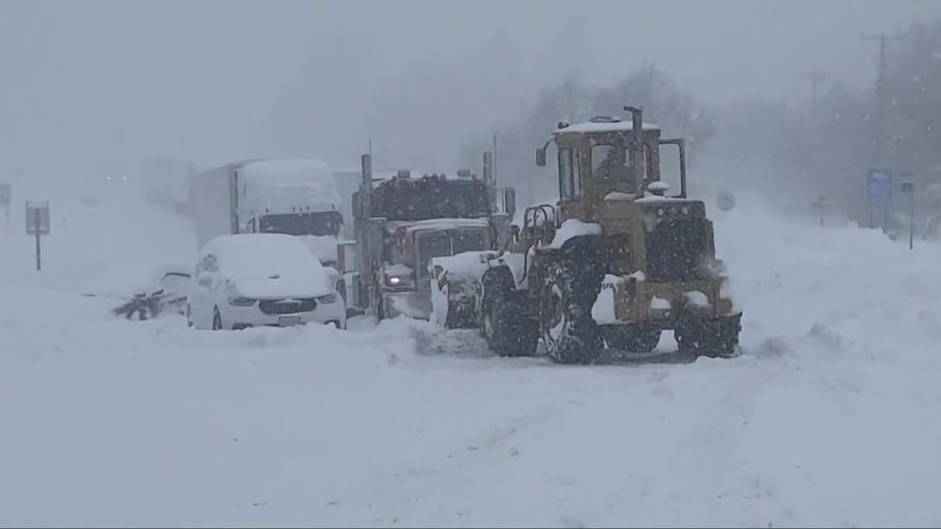 A drone captured the aftermath of a major snow event in Buffalo, New York.