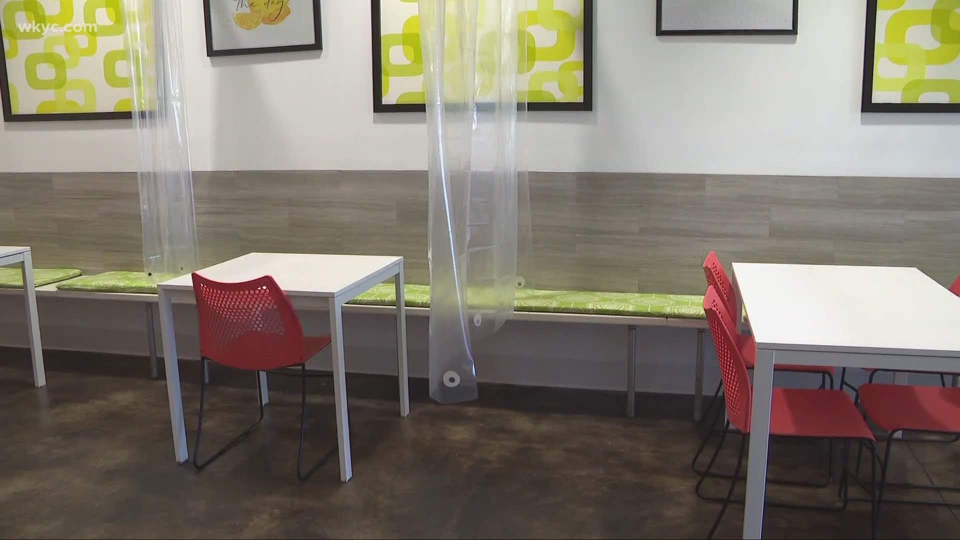 Short on space, Twisted Citrus hopes plastic barriers keep tables full. Mark Naymik reports.