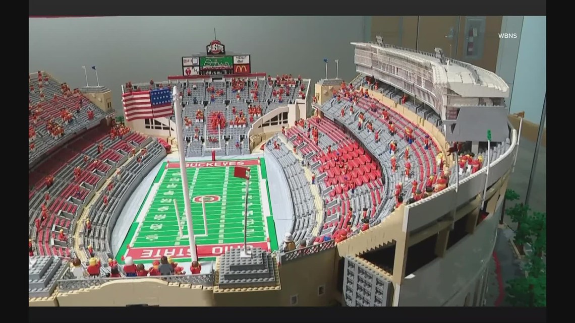 Professor builds Lego replica of Ohio Stadium to raise money for research