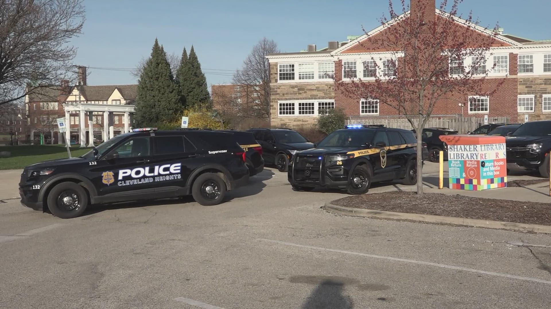 Police say the shooting happened inside Shaker Heights Public Library. The incident involved 'past and present Shaker Heights students.'