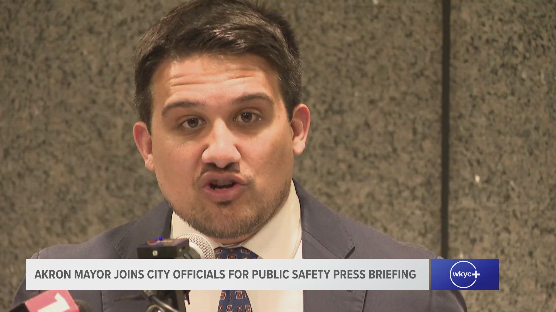 During a press conference, Akron Mayor Shammas talked about public safety. 