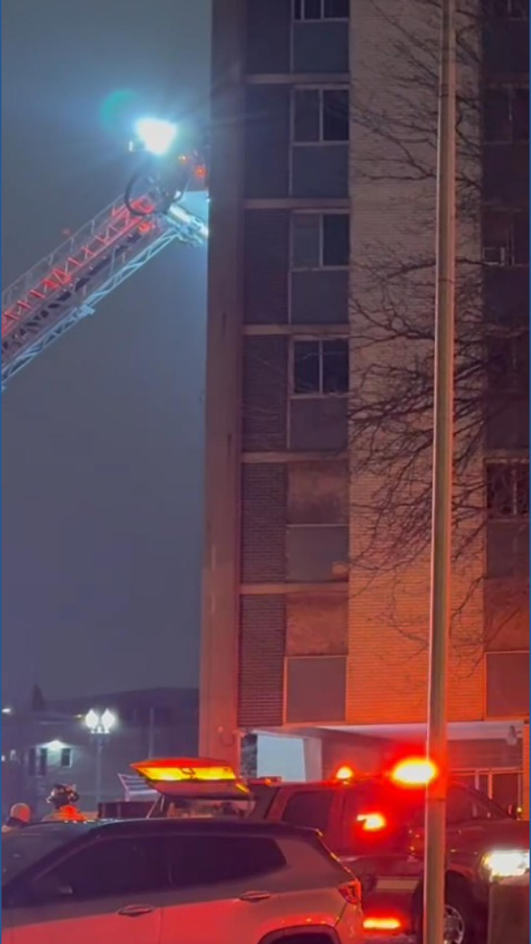 Canton Fire Department responds to overnight fire at vacant high-rise ...