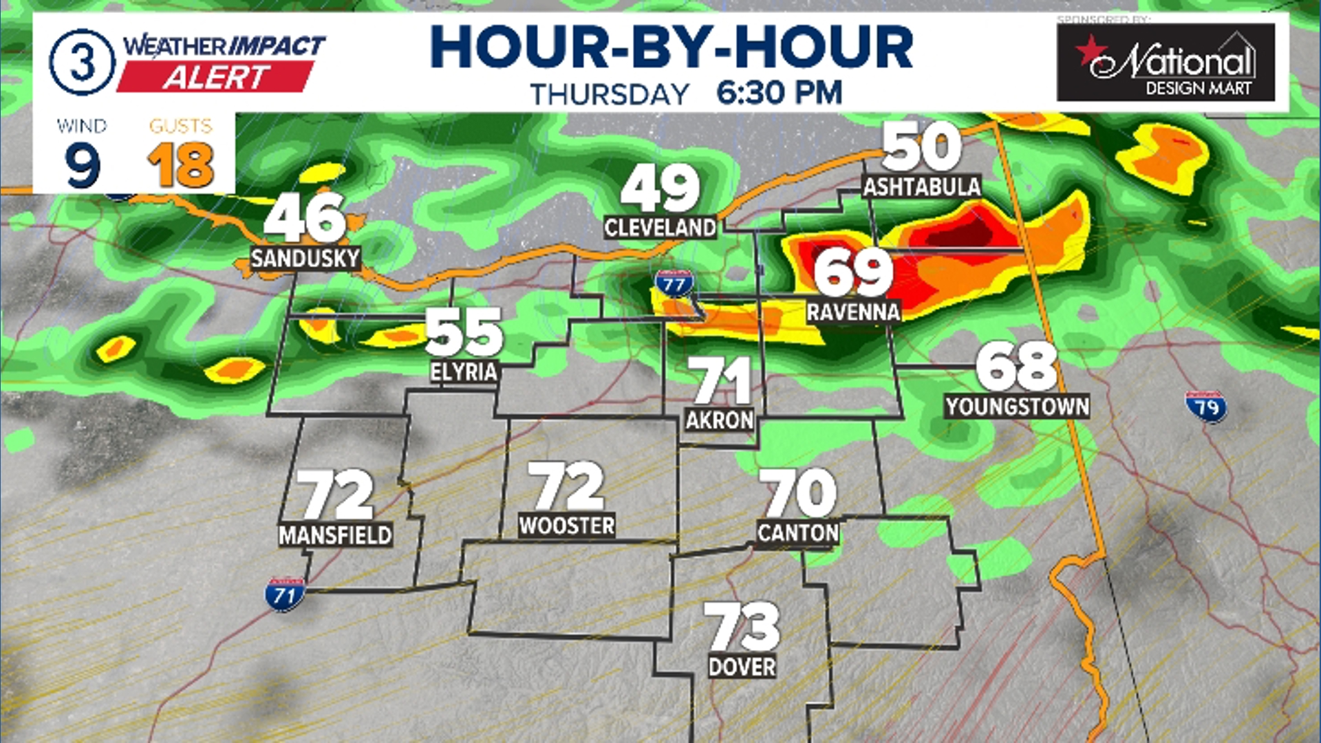 Weather Impact Alert: Heavy rain and strong storms later today in ...