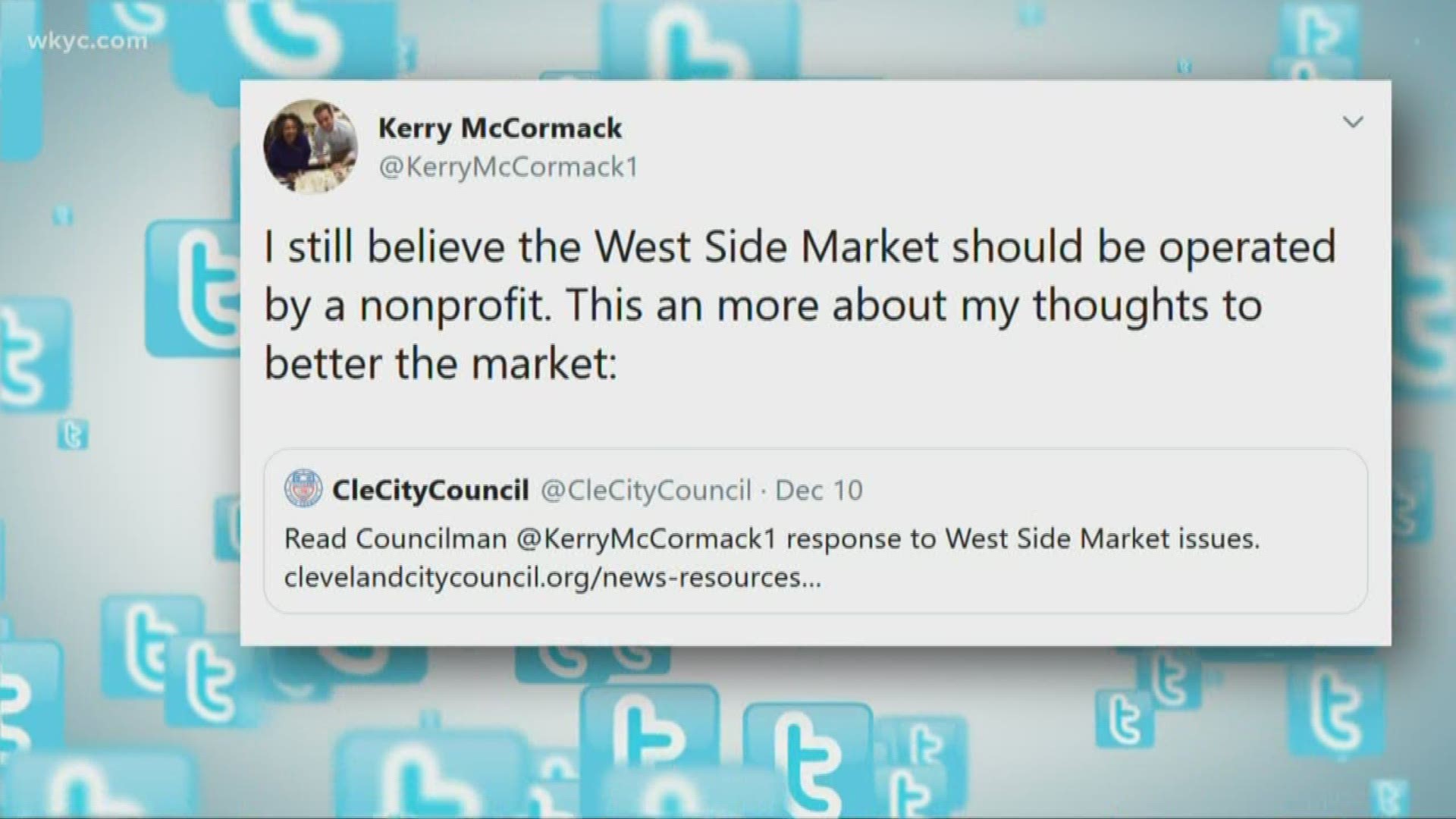 — A Cleveland councilman believes it is finally time for the city to let go of the West Side Market and let somebody else run it.