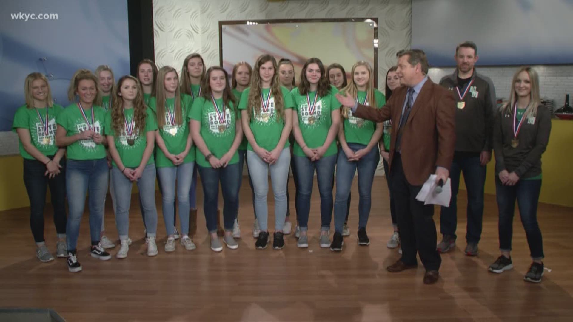 Holy Name state volleyball championship team visits Donovan Live wkyc
