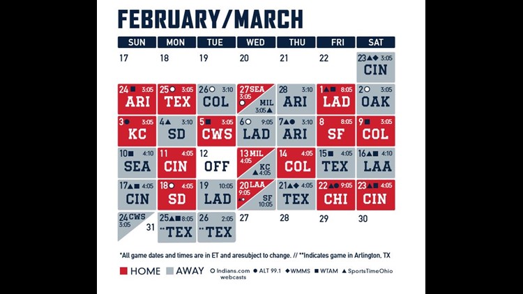 Cleveland Indians announce 2019 Spring Training broadcast schedule | wkyc.com