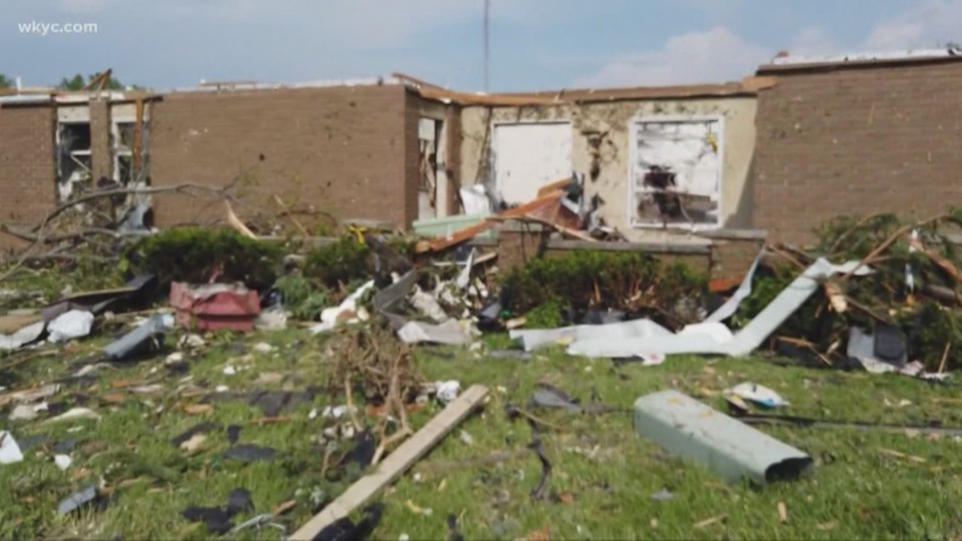 Amani Abraham takes a look at the damage done in Celina by Monday evening's severe storms.